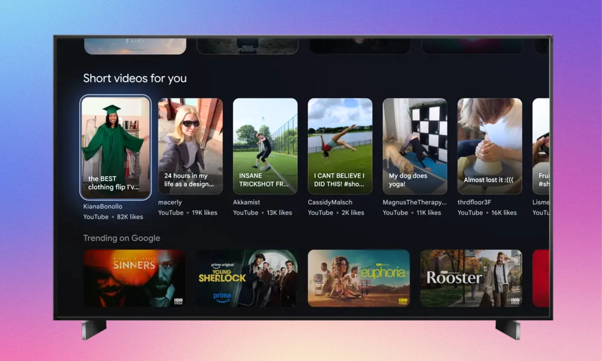 Google TV se vuelve loca con un feed dedicado a YouTube Shorts Google TV se vuelve loca con un feed dedicado a YouTube Shorts