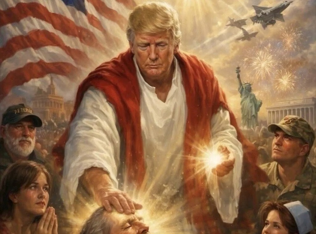 trump se hace jesús con ia y arruina la trama de patriota trump se hace jesús con ia y arruina la trama de patriota