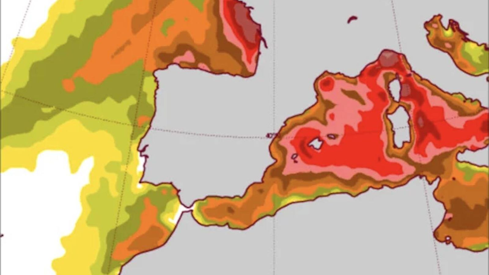 El Mediterráneo y el Cantábrico se calientan como en julio en plena ola de calor El Mediterráneo y el Cantábrico se calientan como en julio en plena ola de calor