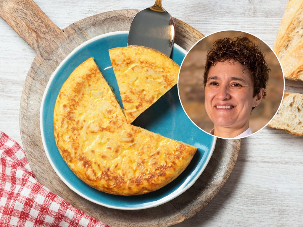 cómo la chef michelin Nieves Barragán hace la tortilla perfecta con mandolina cómo la chef michelin Nieves Barragán hace la tortilla perfecta con mandolina