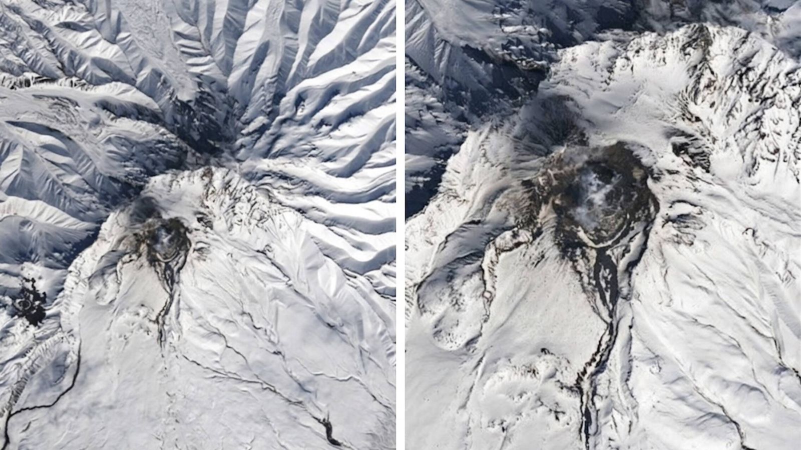 Así se derrumba el volcán Shiveluch y cambia su nieve Así se derrumba el volcán Shiveluch y cambia su nieve