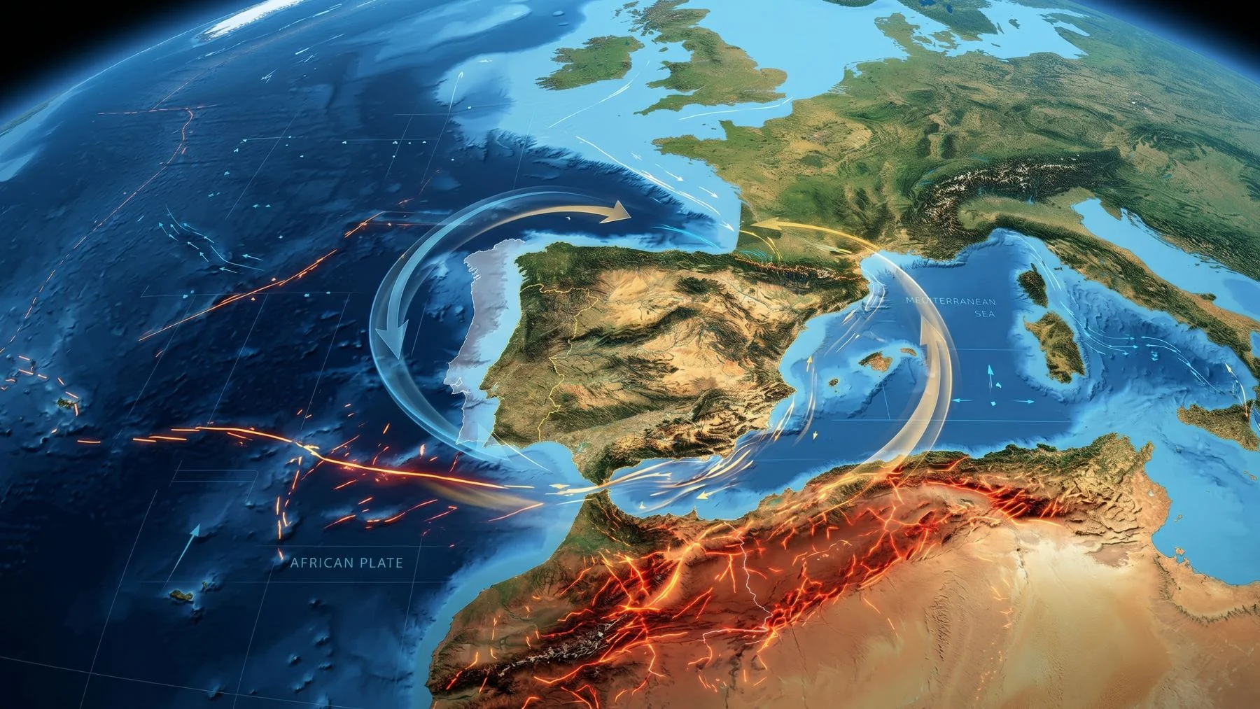 La península ibérica podría estar girando lentamente La península ibérica podría estar girando lentamente