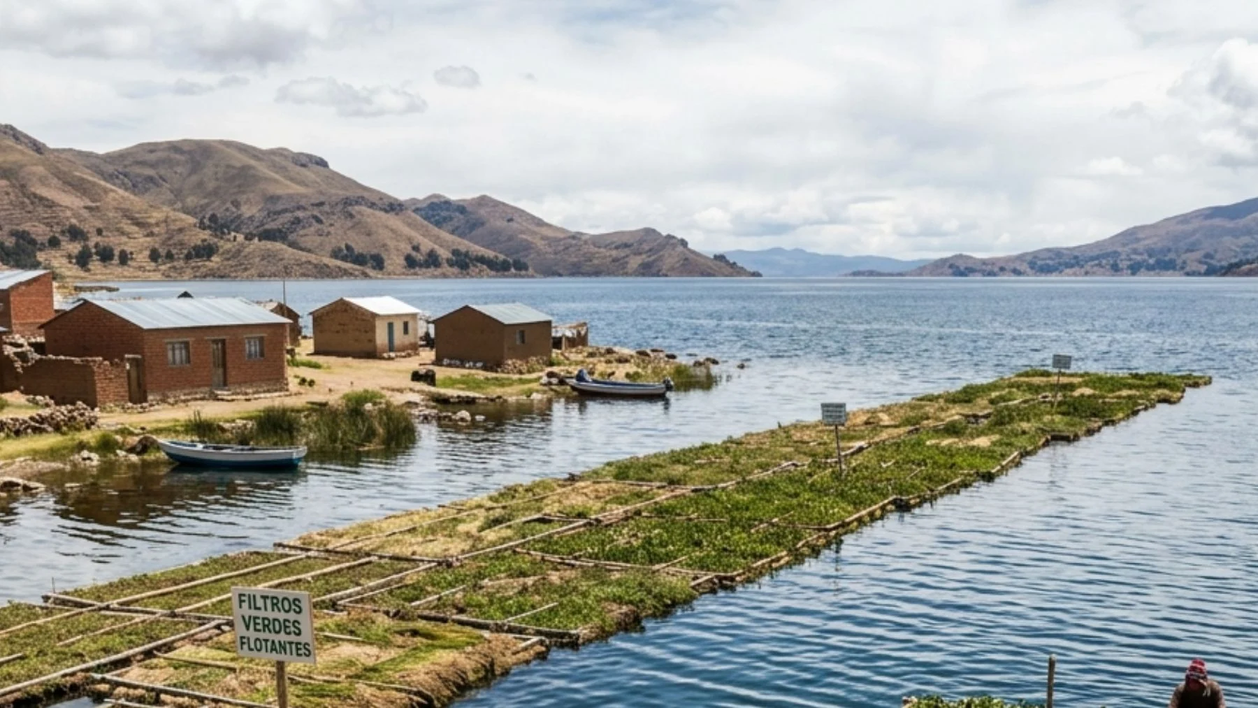 Filtros de plantas para limpiar el lago Titicaca Filtros de plantas para limpiar el lago Titicaca