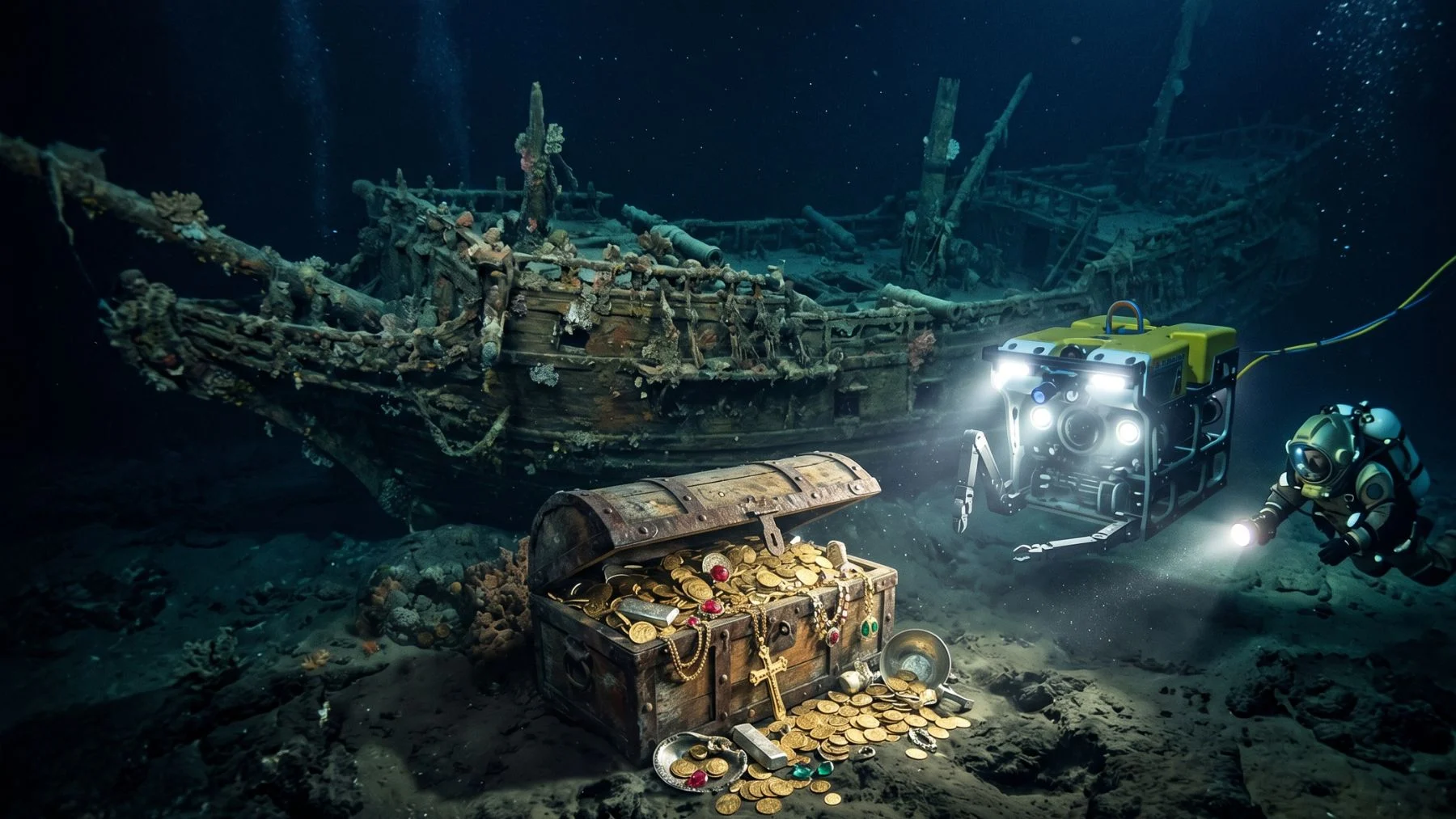 descubren un barco del siglo XVI con tesoro intacto a 2500 metros descubren un barco del siglo XVI con tesoro intacto a 2500 metros