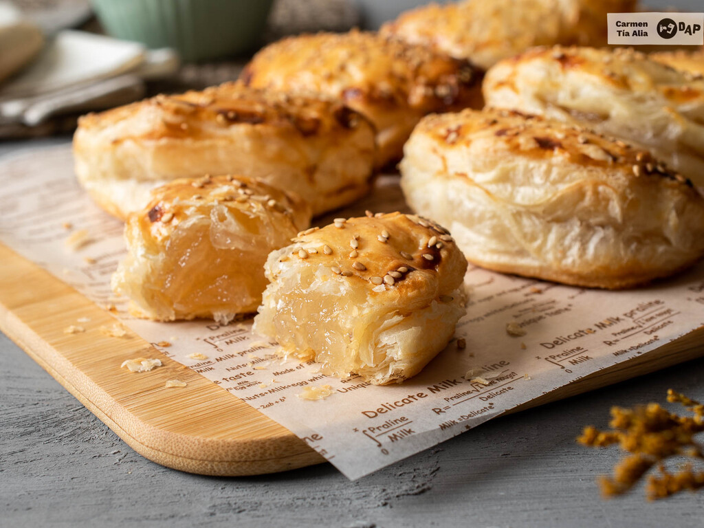 empanadillas de cabello de ángel con hojaldre, tres ingredientes y listas en 20 minutos empanadillas de cabello de ángel con hojaldre, tres ingredientes y listas en 20 minutos