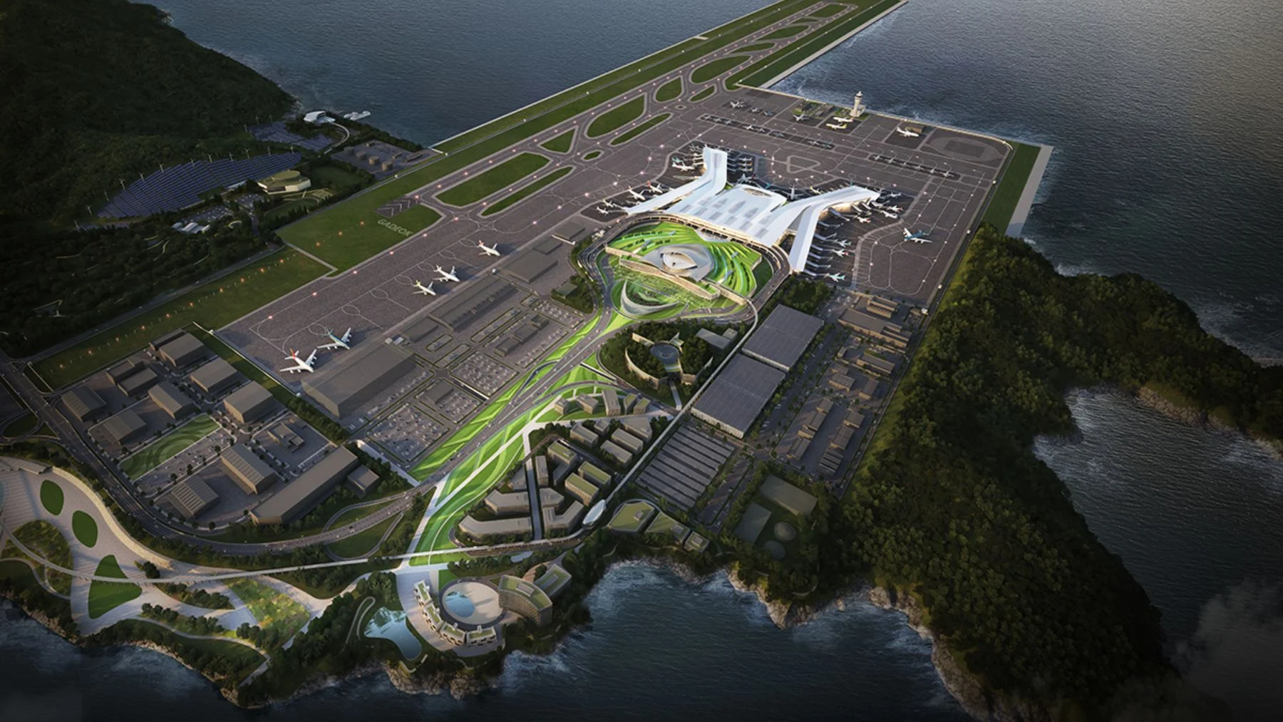 Corea del Sur construye un aeropuerto flotante gigante en el mar para 2030 Corea del Sur construye un aeropuerto flotante gigante en el mar para 2030