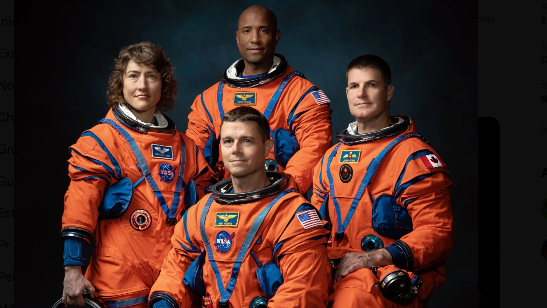 trajes de astronautas de Artemis II son de color naranja por seguridad trajes de astronautas de Artemis II son de color naranja por seguridad