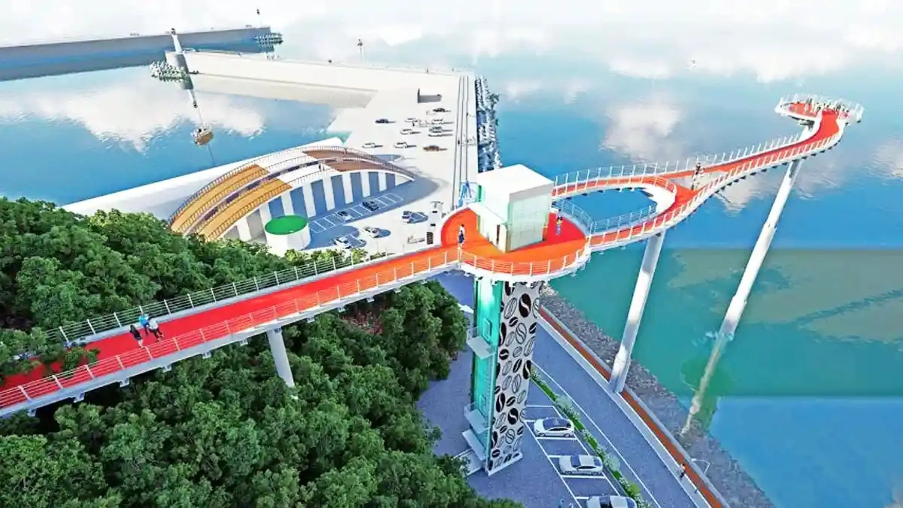 Corea del Sur construye una pasarela gigante de 108 metros sobre el mar Corea del Sur construye una pasarela gigante de 108 metros sobre el mar