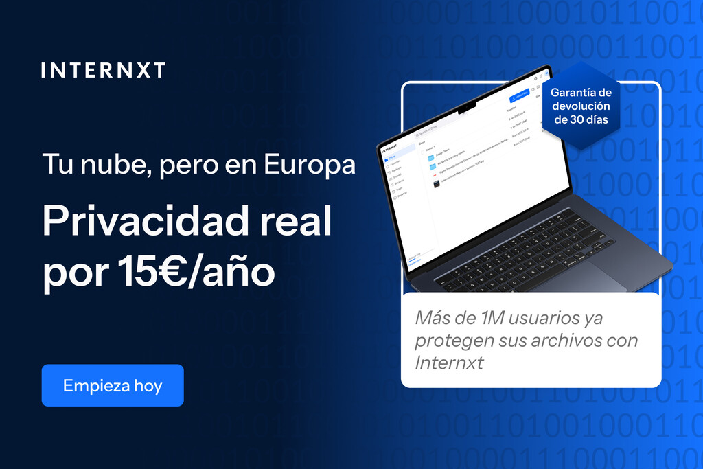 internxt: 1 TB de nube por 15 € al año, la oferta que no puedes dejar pasar internxt: 1 TB de nube por 15 € al año, la oferta que no puedes dejar pasar